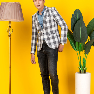  Áo vest Nam Titishop VN321 Caro Trắng