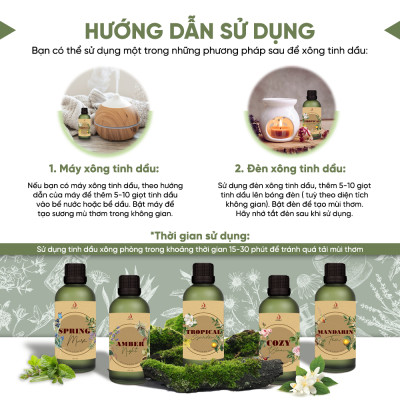 Amber Night - Tinh Dầu Xông Máy, Tinh Dầu Thơm Phòng Thiên Nhiên 100ml Cao Cấp, Sang Trọng