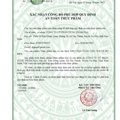 Cốm Ho Hen PQA Thành Phần Từ Thiên Nhiên Hỗ Trợ Thanh Họng, Bổ Phổi, Giảm Ho Và Hen Suyễn Hộp 25 Gói