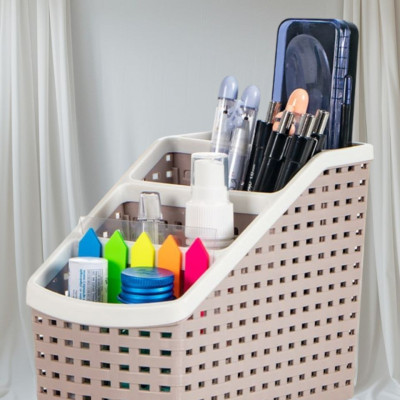 Khay đựng đồ đa năng nhựa Việt Nhật cao cấp, ống cắm bút ( màu ngẫu nhiên )