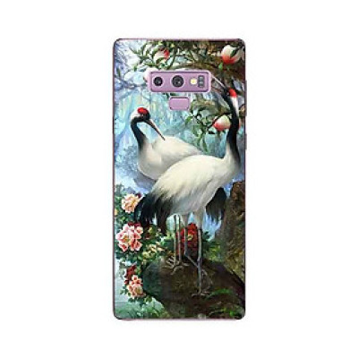 Ốp Lưng in cho Samsung Galaxy Note 9 Mẫu Cặp Đôi Hạc - Hàng Chính Hãng