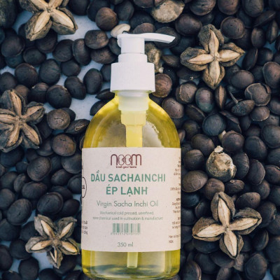 DẦU SACHA INCHI ÉP LẠNH 350ml & 100ml - NOOM (tặng vòi nhấn cho chai 350ml)