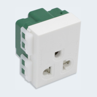 Ổ cắm đơn 3 chấu có màn che