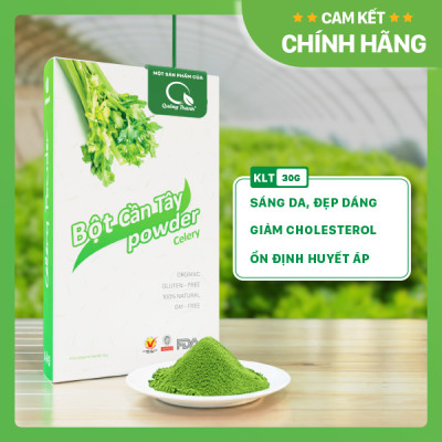 Bột Cần Tây Sấy Lạnh Nguyên Chất Quảng Thanh Hộp 30g - Hỗ trợ giảm cân, giảm mỡ bụng, giảm mụn, giảm gút