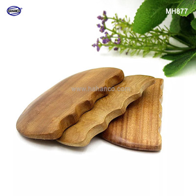 COMBO 2 Dụng cụ cạo gió (MH877) Mát xa ngón tay bằng Gỗ Bách Xanh hình mặt trăng - Chăm sóc sức khỏe