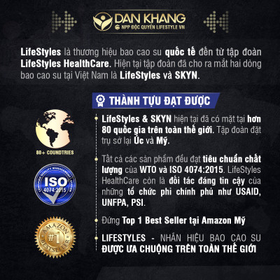 Bộ 2 Hộp Bao cao Su LifeStyles SKYN ELITE Non-latex Siêu Mỏng Siêu Mềm Cao Cấp 10 bao