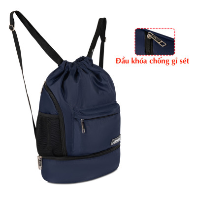 Balo dây rút thể thao xanh đen Xbags Wisdom Xb 6005,Chất liệu chống thấm nước hiệu quả, Chống tia UV