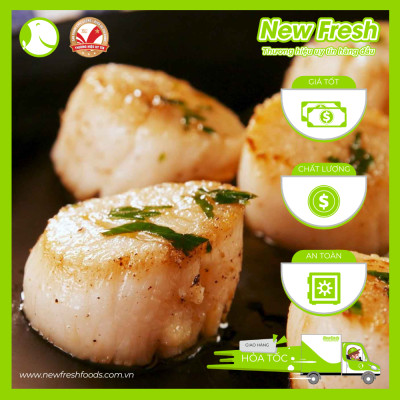 [GIAO NHANH HCM]  Cồi Sò Điệp Nhật Sushi Hokasho - Hộp 1Kg (20-30 con)