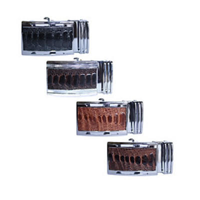 HJ9409-10-11-12 - Đầu khóa da đà điểu Huy Hoàng 4 phân đầu trắng màu đen, nâu đất, vàng bò, nâu đỏ