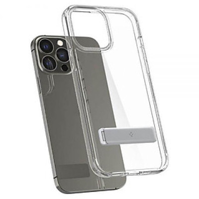 Ốp lưng SPIGEN Ultra Hybrid S Crystal Clear For iPhone 14/ 14 Plus/ 14 Pro/ 14 Pro Max viền benzel có chân đế dựng máy Hàng Chính Hãng