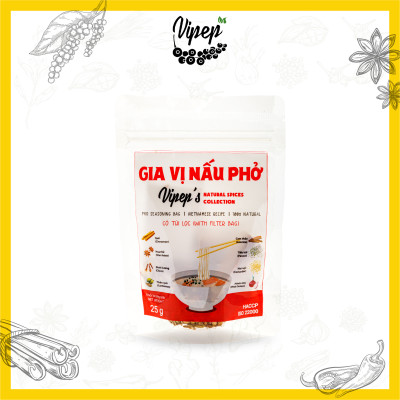 Gia Vị Nấu Phở Bò Tự Nhiên Vipep 25g