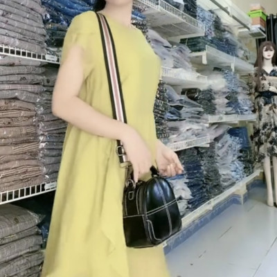 Đầm đuôi cá bất đối xứng suông nhẹ Myqlothing.