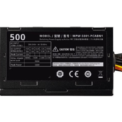 Nguồn Máy Tính Cooler Master Elite V3 PC500 - Hàng Chính Hãng