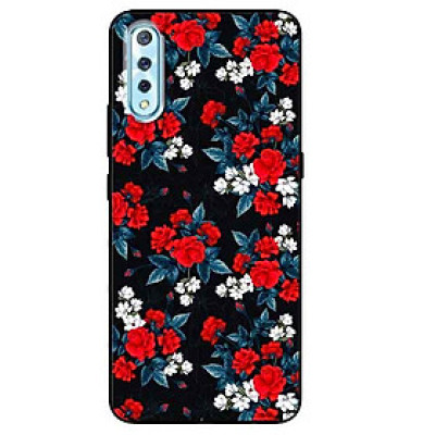 Ốp lưng in cho Vivo S1 Mẫu Hồng Đỏ Nền Đen
