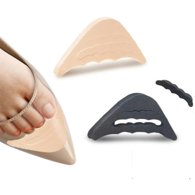 COMBO 2 CẶP Lót mũi giày cao gót cao su non đệm êm ngón chân MÀU ĐEN VÀ MÀU KEM