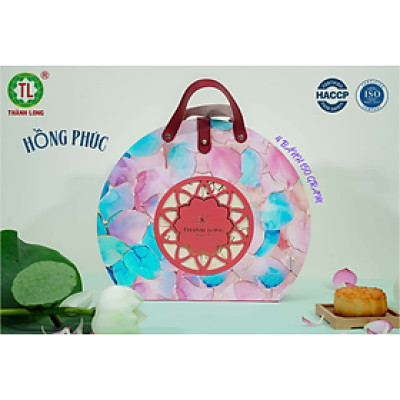 Hộp Bánh Trung Thu 4 bánh 1 trứng 150g Hồng Phúc - Thành Long (600g) - VIỆT NAM