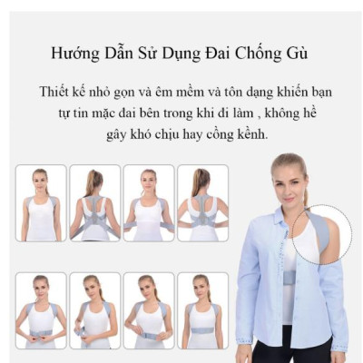 Đai Chống Gù Lưng Cải Thiện Cột Sống người lớn dân văn phòng giúp cải thiện gù lưng tăng chiều cao và thân hình cân đối 