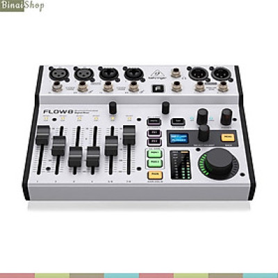 Behringer Flow 8 - Mixer Cơ Lai Số 8 Kênh Đầu Vào, Hỗ Trợ Bluetooth, Cổng USB Phát Trực Tiếp- Hàng chính hãng