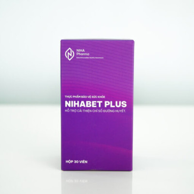 Viên uống cải thiện chỉ số đường huyết NIHABET PLUS (Hộp 30 Viên)