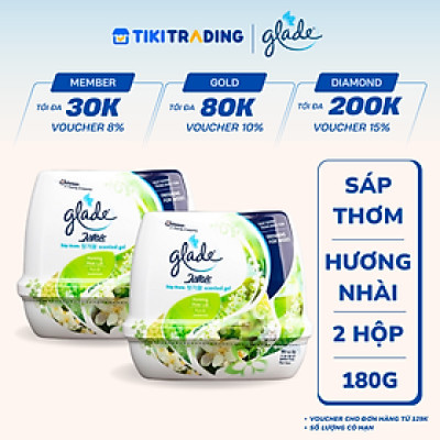 Bộ đôi Sáp Thơm GLADE Hương Hoa Lài 180gx2