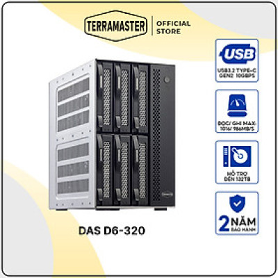 Thiết bị lưu trữ DAS TerraMaster D6-320 6-bay Hàng chính hãng