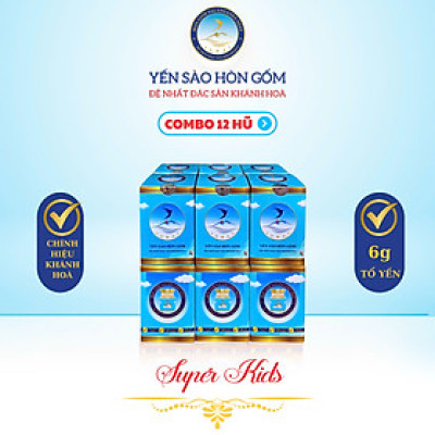 [Combo 12 Hũ] Tổ Yến Chưng Cao Cấp Dành Cho Trẻ Em - Yến Sào Hòn Gốm Chính Hiệu Khánh Hoà - HGK NEST