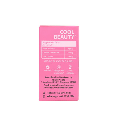 Viên Uống Bổ Sung Cho Nữ Giới Cool Beauty QN Wellness Chiết Xuất Cây Dong Riềng, Giúp Làn Da Khỏe Mạnh, Hỗ Trợ Giấc Ngủ Ngon, Duy Trì Sức Khỏe Xương Khớp, Cải Thiện Trao Đổi Chất - Hộp 60 Viên