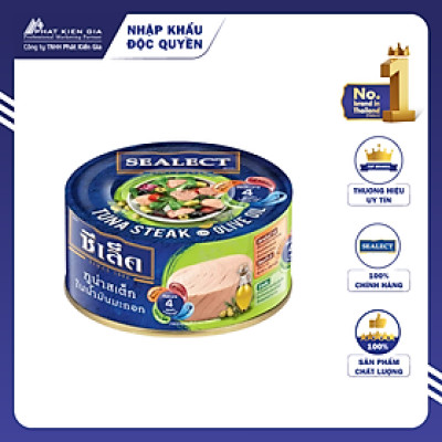 Cá Ngừ Cắt Khúc Ngâm Dầu Ô Liu Sealect 150g - Nhập Khẩu Thái Lan | Sealect Tuna Steak in Olive Oil 150g