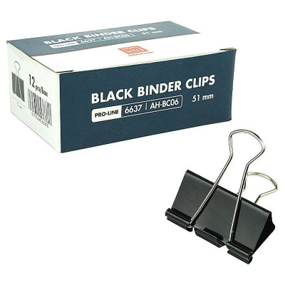 Hộp 12 Kẹp Bướm 51mm - Hồng Hà 6637