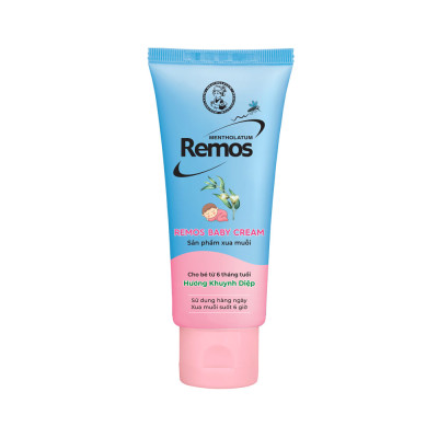 Kem chống muỗi đốt cho bé từ 6 tháng tuổi hương khuynh diệp Rohto Mentholatum Remos Baby Cream 70g