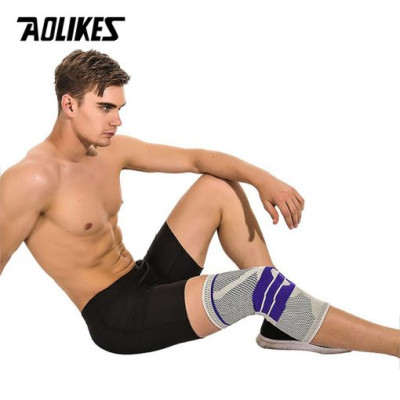 Đai bảo vệ đầu gối AOLIKES A-7721 trợ lực khớp gối với silicone đàn hồi sport knee protector