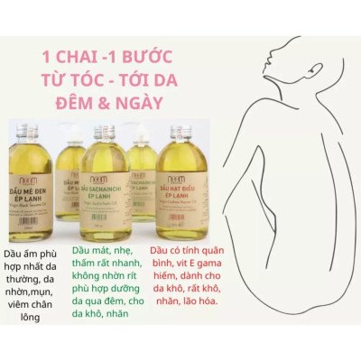 DẦU SACHA INCHI ÉP LẠNH 350ml & 100ml - NOOM (tặng vòi nhấn cho chai 350ml)