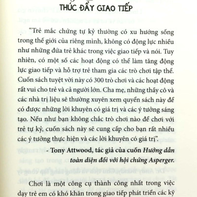 Thúc Đẩy Giao Tiếp - 300 Trò Chơi Và Các Hoạt Động Cho Trẻ Tự Kỷ (PNU)