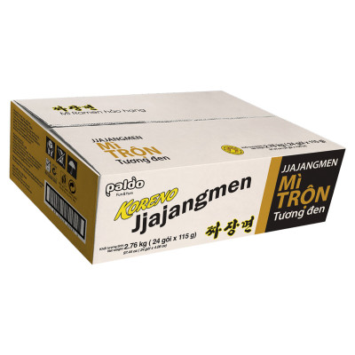 Thùng 24 Gói Mì Trộn Tương Đen Koreno Jjajangmen 115g
