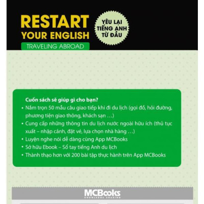 Sách - Restart your English - Traveling Abroad - Yêu Lại Tiếng Anh Từ Đầu - MCBooks