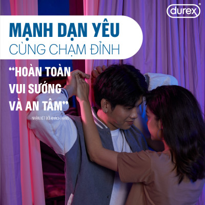 Bộ bao cao su Durex Pleasuremax gân gai, size 56mm, 1 hộp 12 bao và 1 hộp 3 bao