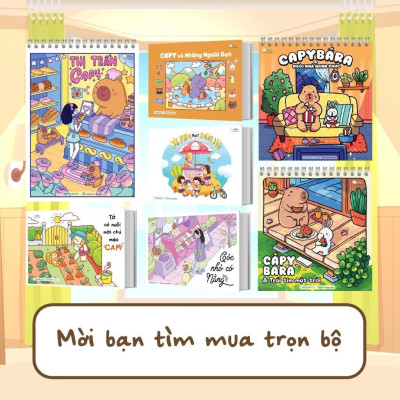 Sách Tô Màu - Capybara & Ngôi Nhà Hạnh Phúc - Megabook