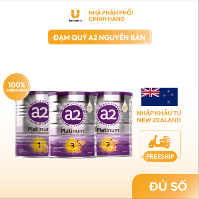 Combo 3 Lon Sữa a2 Milk a2 Platinum Premium Toddler Milk Drink Đủ Số Lon 900g