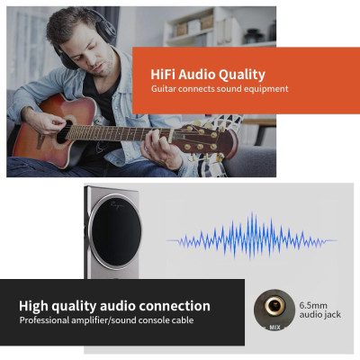 Cáp âm thanh Male to Male HiFi Mạ vàng cho Guitar / Bộ khuếch đại / Micrô VENTION 6.5mm