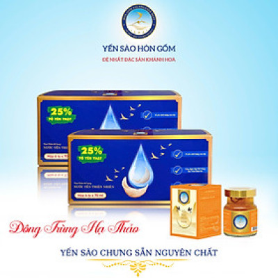 [Hộp 6 Hũ] Tổ Yến Chưng Đông Trùng Hạ Thảo - Yến Sào Hòn Gốm Chính Hiệu Khánh Hòa - HGK NEST