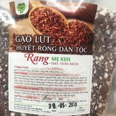Gạo lứt huyết rồng dân tộc rang Mẹ Ken 1kg (2 gói mỗi gói 500gr) hàng chính hãng Mẹ Ken