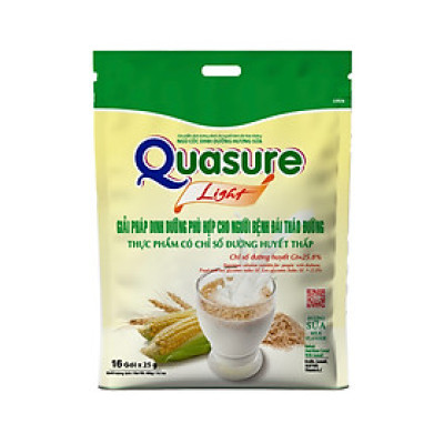 Bột ngũ cốc Quasure light túi 400 gram Bibica - thực phẩm dành cho người ăn kiêng, người tiểu đường 