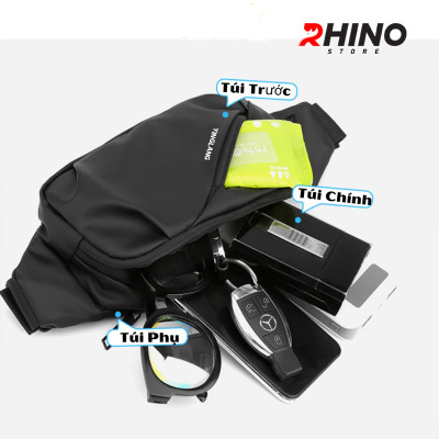Túi đeo chạy bộ thể thao Rhino B407 nam nữ vải không thấm nước hàng chính hãng