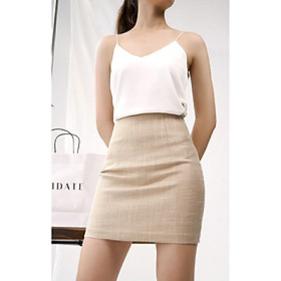 Chân váy ngắn nữ họa tiết kẻ 2NDDATE SK013GBH