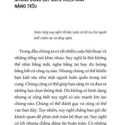Một Trái Tim Nhạy Cảm, Một Cái Đầu Nghĩ Nhiều