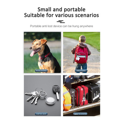 CINCATDY Bao Case Vỏ Bảo Vệ Silicone TPU Keychain cho Apple AirTag - Hàng Nhập Khẩu