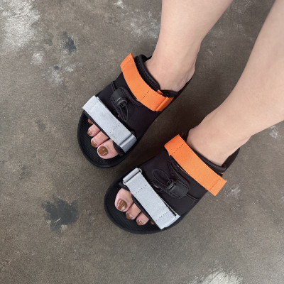 Dép Quai Ngang Nữ Cam Xám The Bily 01-BLD01W