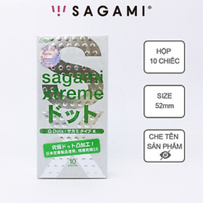 Bao cao su Sagami White - Có gai - H10 - Chính Hãng - Che Tên Sp