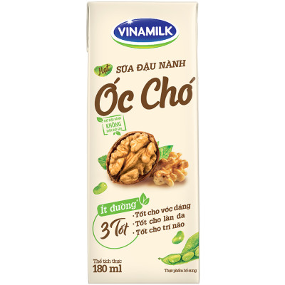 Thùng 48 hộp Sữa đậu nành Vinamilk hạt Óc chó 180ml