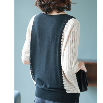 Áo len mỏng nữ Tay lỡ Cổ tim Thanh lịch Form rộng Ulzzang Hàn Quốc Mẫu mới Thu Đông Haint Boutique Al33